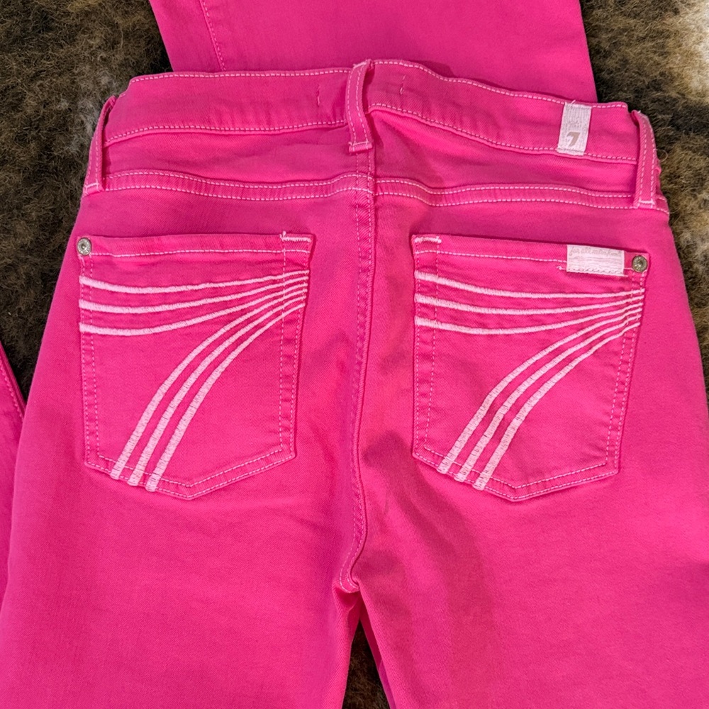 7 For All Mankind Vibrant Hot Pink Trousers